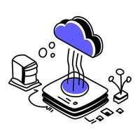 Edge Computing, where data processing happens closer to the source, reducing latency and improving performance. Perfect for technology blogs, to IoT, AI, and data processing vector