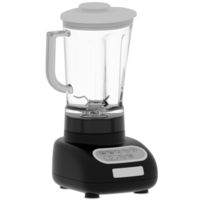 3d render black blender with transparen background png