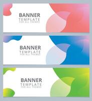 Professional abstarct horizontal banner template with liquid shape layout banners. Suitable for landing page or company banner vector