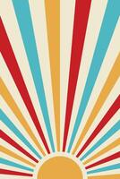 Sunburst retro abstract background vector