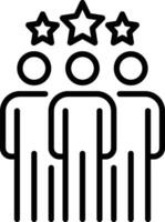people icon a group of people with stars above their heads vector