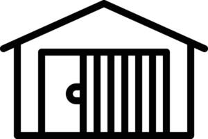 car garage icon line , open door vector