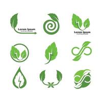green leaf ecology nature element icon of go green set vector