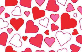 Valentine pattern seamless multiple heart design on white background . love festival pattern heart lover. Designed for valentine pattern vector