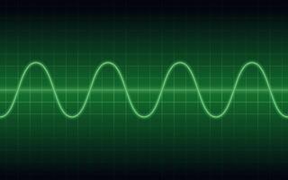 Horizontally Repeatable Seamless Green Waveform Background Illustration With Text Space. vector
