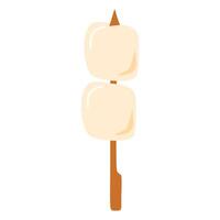 Toasted Marshmallow Skewers on a Stick vector