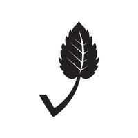 black organic checkmark sign icon element design web. vector