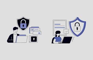 security software abstract concept illustration. vector