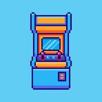 Pixel art arcade machine retro game asset design vector