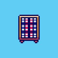 Pixel art Wooden Bookshelf Icon game asset design vector
