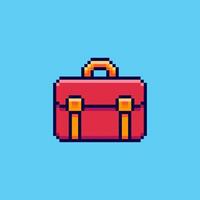 Pixel art a Briefcase game asset design vector