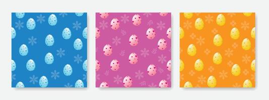 Set of seamless pattern for easter. vector