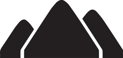 simple mountain with tree peak vector