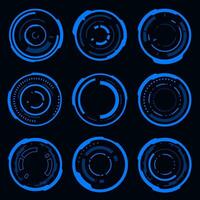 HUD circle frame technology futuristic interface element. vector