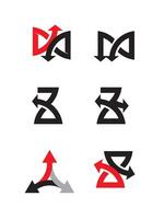 Logo for a company. Abstract arrows in the form of letters vector