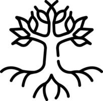 tree with deep roots vector