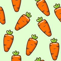 Seamless pattern with cute carrots. Print, wallpaper, packaging paper design, textiles, notebooks, notepads, tableware and other things. vector