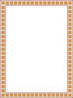 Floral pattern design with frame, blank for decoration, flower border style. vector