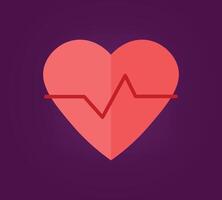 The heart pulse icon is suitable for health themes vector