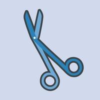 scissor with outline flat design. vector