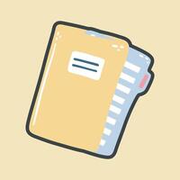 document paper with outline flat design vector