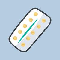 tablet pack with outline flat design. vector