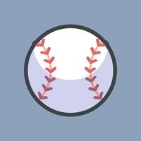 base ball with outline flat design. vector