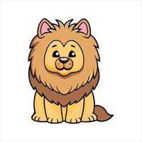 Chow Chow color background vector