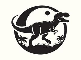 Black Dinosaur Silhouette Art Prints to Add a Touch of Prehistoric Style to Your Walls vector