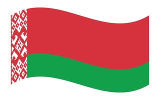 Wavy flag of Belarus, isolated on a transparent background. Flag of Republic of Belarus. illustration. vector