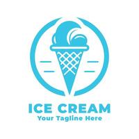 Ice Cream Logo Simple Design vector