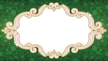 Vintage background with frame and leaves vector