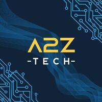 a2z logo and tech background design vector