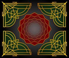 This Red Rose Art Deco Background Design combines the beauty of classic red roses with typical Art Deco decorative elements, creating a look that is elegant, glamorous and luxurious. vector