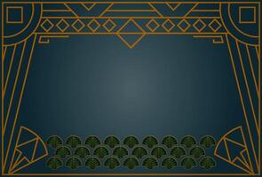 This Blue Art Deco Background Design features a distinctive Art Deco pattern with a touch of elegant and luxurious blue. packaging design, branding, invitations, posters, digital interiors vector
