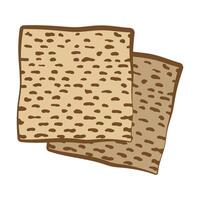 Matzo in clip art style. Isolated illustration for Passover design vector