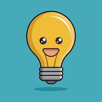 Light Bulb Floating Cartoon Icon Illustration Technology Business Startup Icon vector