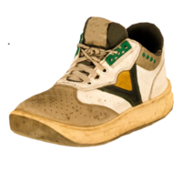 Render dirty sneaker with transparent background png