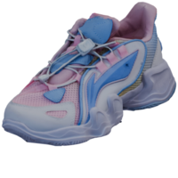 3d render colorful running shoe with transparent background png