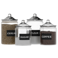3d render glass jars with transparent background png