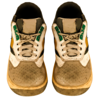 3d render dirty sneaker with transparent background png
