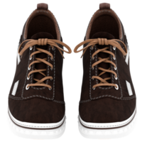 3d render brown sneakers with transparent background png