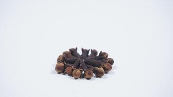 Arranged Cloves in A Circle Isolated on White Background photo
