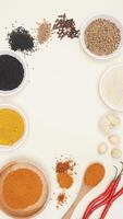 Various Kitchen Spices with Copy Space photo