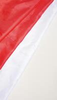 Independence Day of Indonesia Concept with Red and White Flag photo