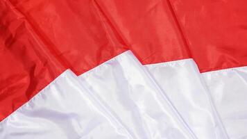 Indonesia Red and White Flag as Background for Copy Space photo