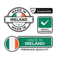 Badge bundle made in Ireland label icon emblem isolated on white background vector