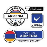 Badge bundle made in Armenia label icon emblem isolated on white background vector
