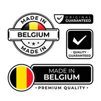 Badge bundle made in Belgium label icon emblem isolated on white background vector