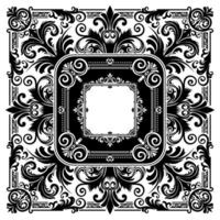 An elegant retro floral border for timeless design projects. vector